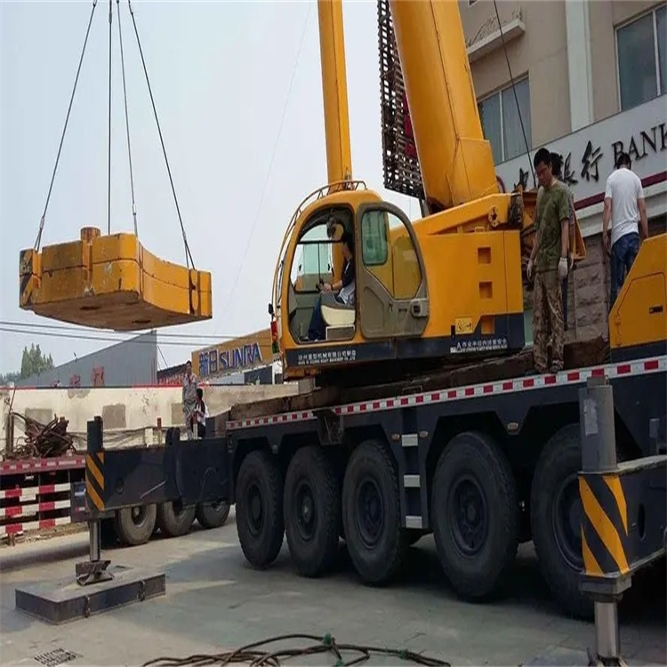 无锡梁溪当地吊车出租|机器吊装|75吨|工厂搬迁服务